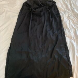 H&M Black Satin Maxi Skirt